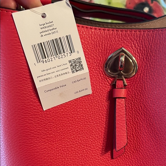 Kate Spade Marti Large bucket bag in watermelon - Picture 7 of 15